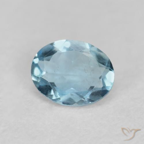Acquamarina Blu Acqua Profondo naturale da 0.29 ct, Ovale, VVS-VS