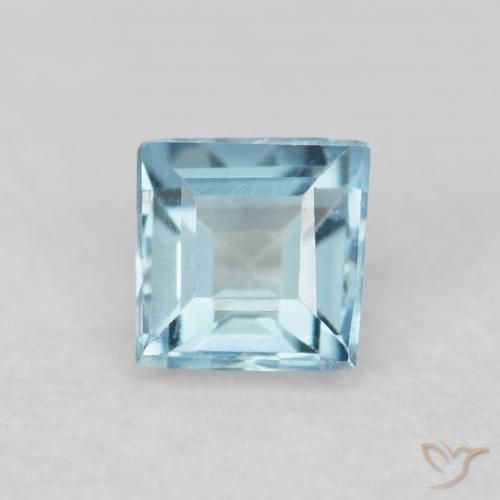 0.16ct Naturale Azzurro acqua chiaro Acquamarina, Quadrato, VVS-VS