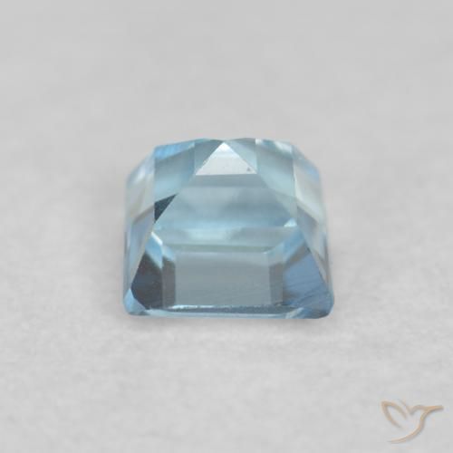 Acquamarina Azzurro acqua chiaro naturale da 0.16 ct, Quadrato, VVS-VS