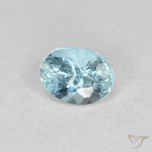 Acquamarina Azzurro acqua chiaro naturale da 0.30 ct, Ovale, VS-SI