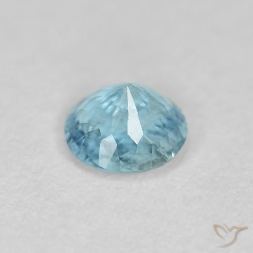 Acquamarina Blu medio naturale da 0.34 ct, Rotondo, VS-SI