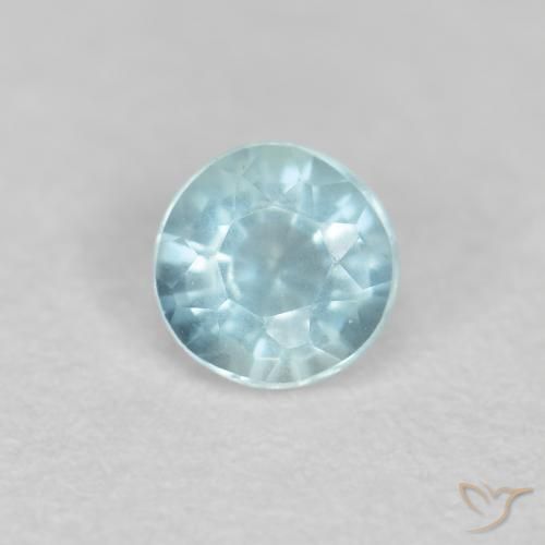 0.18ct Naturale Azzurro Acquamarina, Rotondo, VS-SI