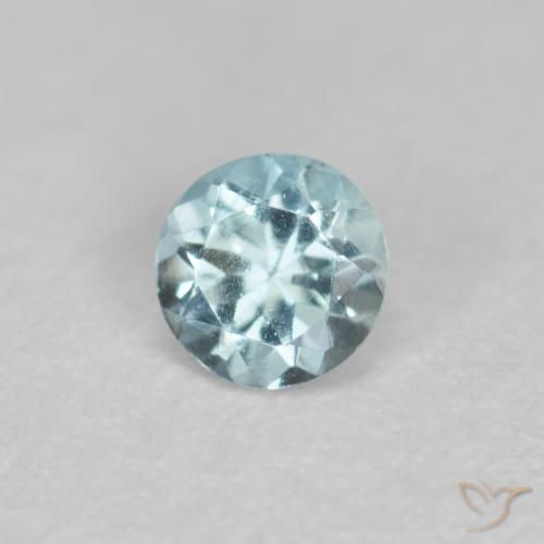 0.20ct Naturale Azzurro Acquamarina, Rotondo, VS-SI