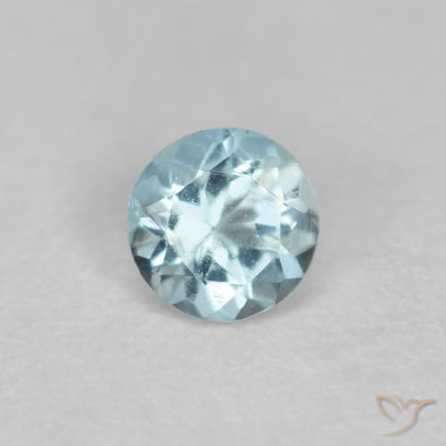 Acquamarina Azzurro naturale da 0.20 ct, Rotondo, VS-SI