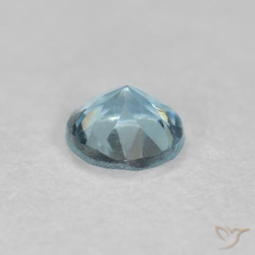 Acquamarina Azzurro Maya chiaro naturale da 0.19 ct, Rotondo, VS