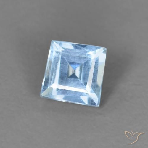 Acquamarina Maya Blue naturale da 0.17 ct, Quadrato, VS