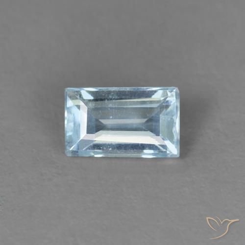 0.26ct Naturale Azzurro cielo chiaro Acquamarina, Taglio a baguette, VS