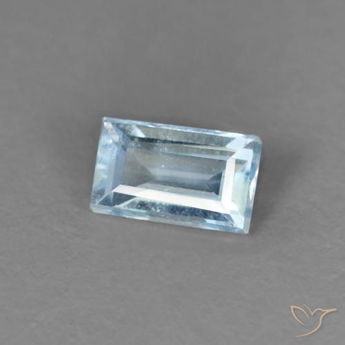 Acquamarina Azzurro cielo chiaro naturale da 0.26 ct, Taglio a baguette, VS