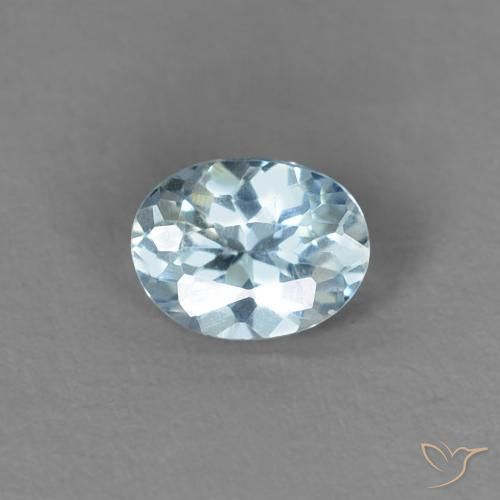 Acquamarina Bambina blu naturale da 0.23 ct, Ovale, VS