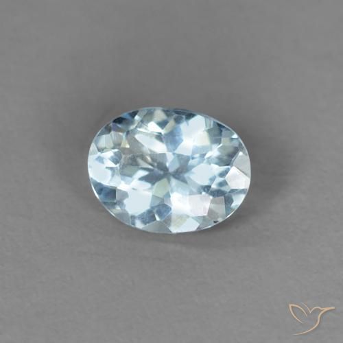 Acquamarina Bambina blu naturale da 0.23 ct, Ovale, VS