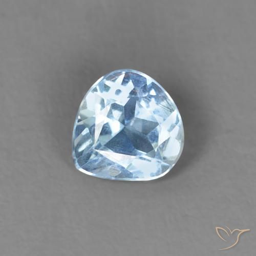 Acquamarina Bambina blu naturale da 0.18 ct, Forma a pera, VS