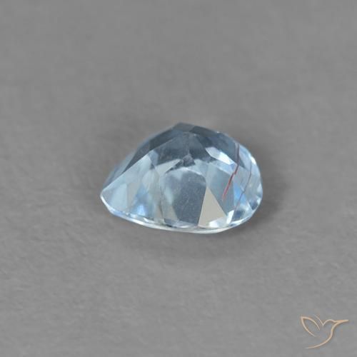Acquamarina Bambina blu naturale da 0.18 ct, Forma a pera, VS