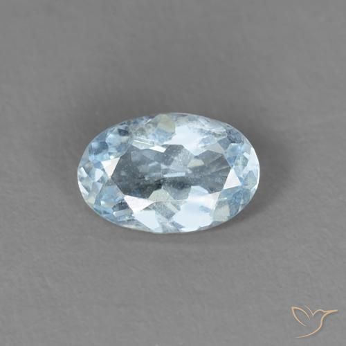Acquamarina Azzurro naturale da 0.30 ct, Ovale, VS