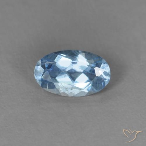 Acquamarina Celeste naturale da 0.24 ct, Ovale, VS