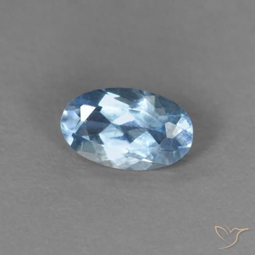 Acquamarina Celeste naturale da 0.24 ct, Ovale, VS