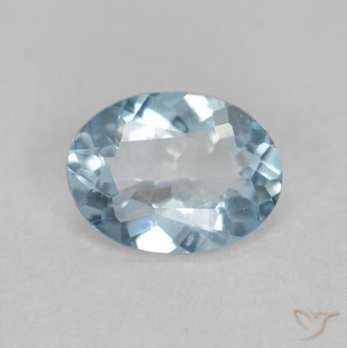 0.27ct Naturale Bambina blu Acquamarina, Ovale, VS