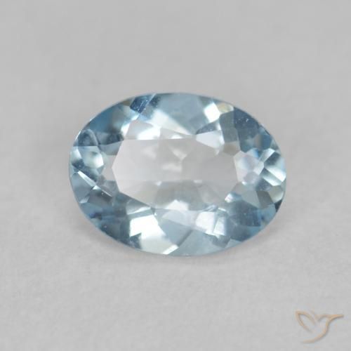 Acquamarina Bambina blu naturale da 0.27 ct, Ovale, VS