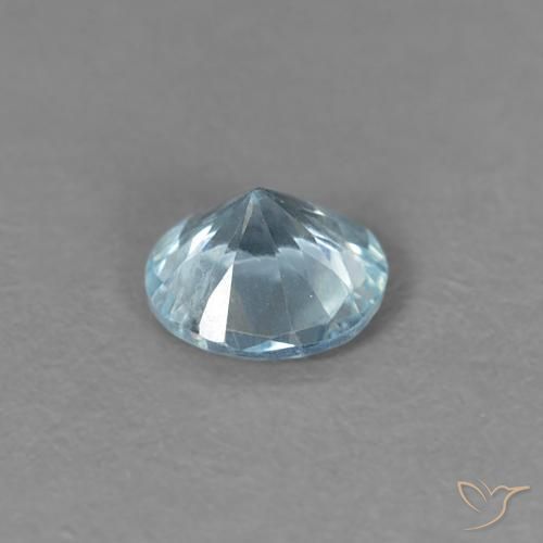 Acquamarina Blu pallido naturale da 0.22 ct, Rotondo, VS