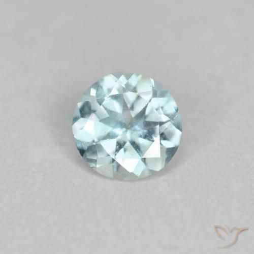0.20ct Naturale Azzurro Acquamarina, Rotondo, VS