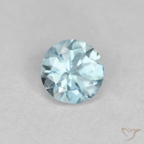 0.24ct Naturale Azzurro Acquamarina, Rotondo, VS