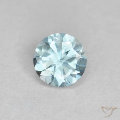 Acquamarina Azzurro naturale da 0.24 ct, Rotondo, VS