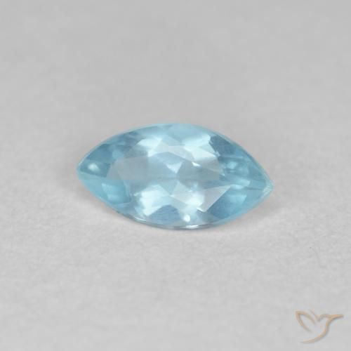 Acquamarina Bambina blu naturale da 0.33 ct, Taglio marquise, VS