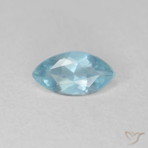 Acquamarina Bambina blu naturale da 0.33 ct, Taglio marquise, VS