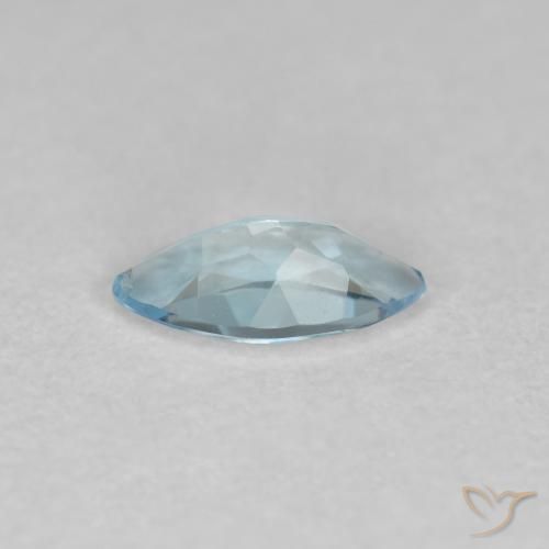 Acquamarina Celeste naturale da 0.24 ct, Taglio marquise, VS