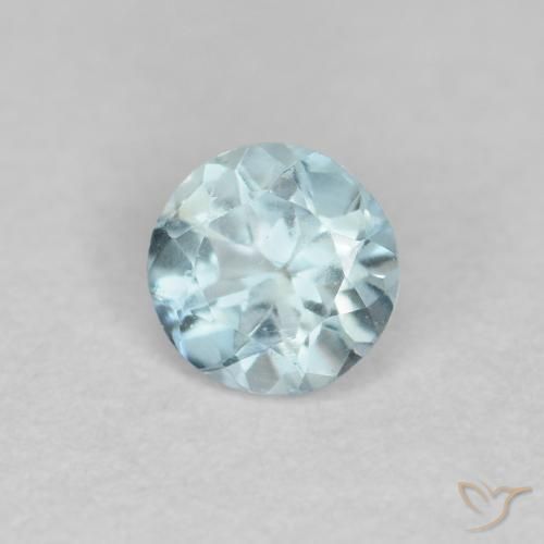 Acquamarina Azzurro naturale da 0.25 ct, Rotondo, VS