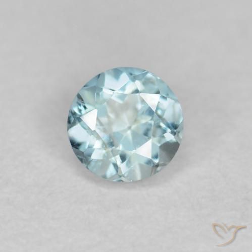 0.18ct Naturale Azzurro Acquamarina, Rotondo, VS