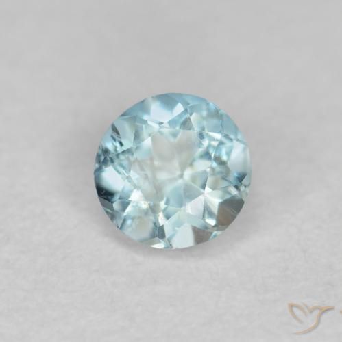 Acquamarina Azzurro naturale da 0.18 ct, Taglio rotondo, VS