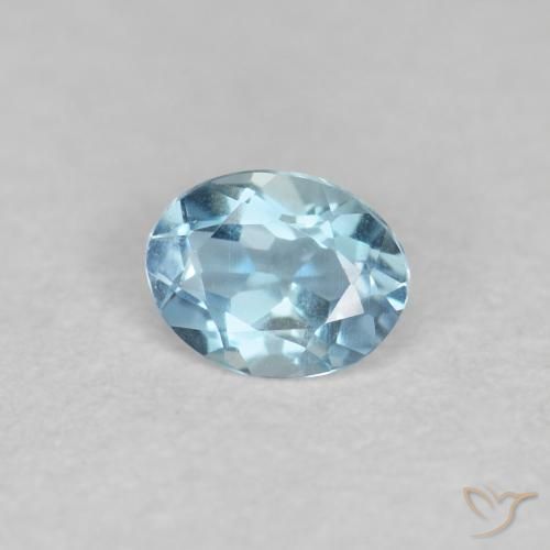 Acquamarina Blu svizzero naturale da 0.14 ct, Ovale, VS