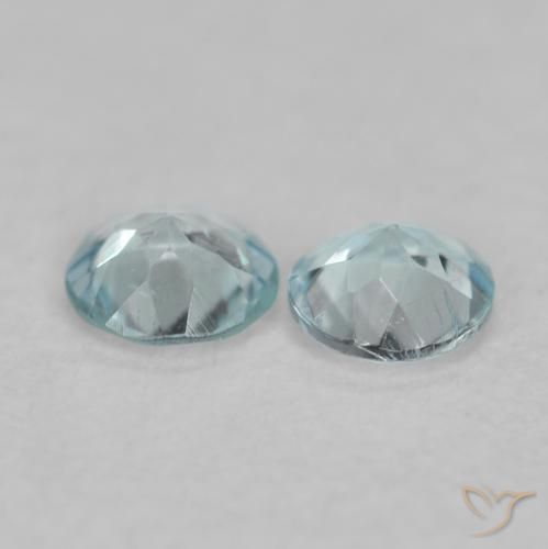 Gemme di Acquamarina Azzurro naturale da 0.17 ct, Taglio rotondo, VS