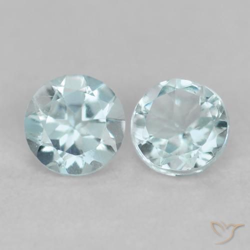 0.17ctw Naturale Azzurro Acquamarina, Rotondo, VS