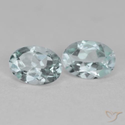 Gemme di Acquamarina Azzurro acqua chiaro naturale da 1.12 ct, Ovale, VS