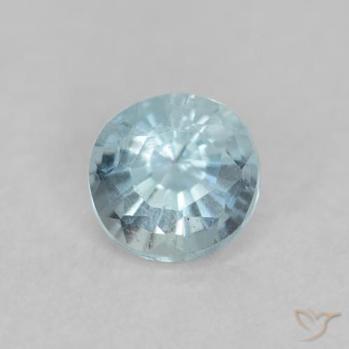 0.17ct Naturale Bambina blu Acquamarina, Rotondo, VS-SI
