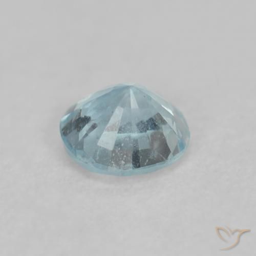Acquamarina Bambina blu naturale da 0.17 ct, Rotondo, VS-SI