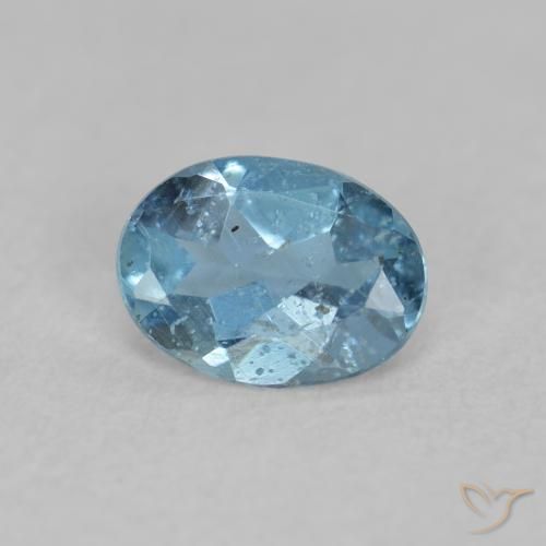 Acquamarina Blu profondo azzurro naturale da 0.25 ct, Ovale, VS-SI