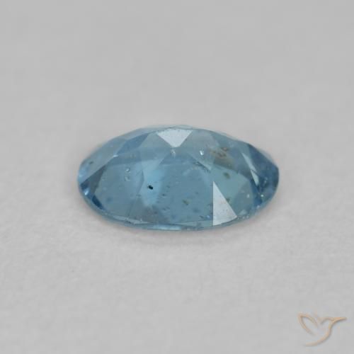 Acquamarina Blu profondo azzurro naturale da 0.25 ct, Ovale, VS-SI