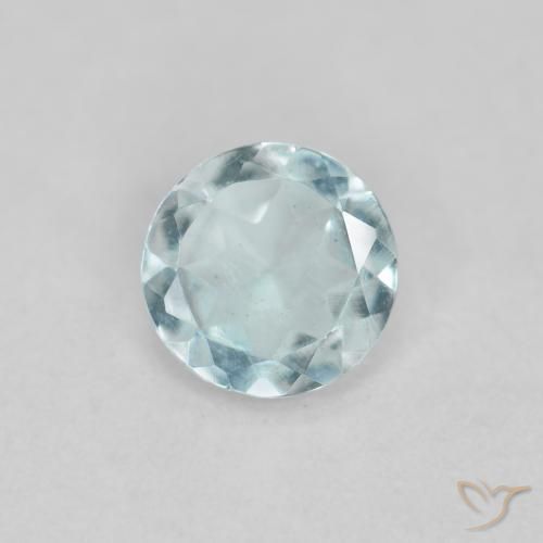 0.34ct Naturale Azzurro acqua chiaro Acquamarina, Rotondo, VS