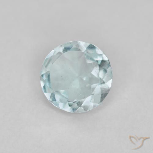 Acquamarina Azzurro acqua chiaro naturale da 0.34 ct, Rotondo, VS