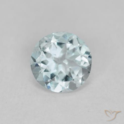 0.36ct Naturale Azzurro acqua chiaro Acquamarina, Rotondo, VVS-VS