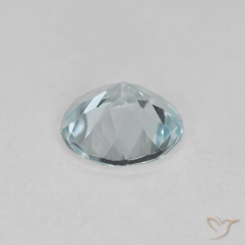 Acquamarina Azzurro acqua chiaro naturale da 0.36 ct, Rotondo, VVS-VS