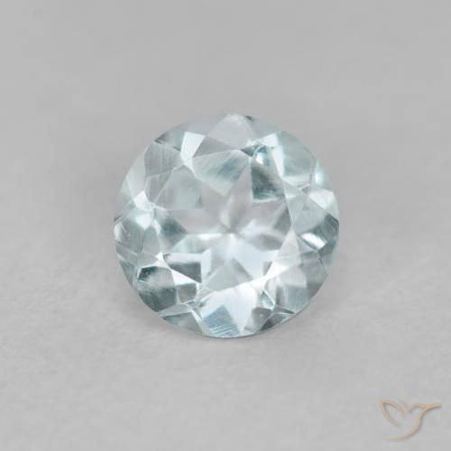 Acquamarina Azzurro cielo chiaro naturale da 0.43 ct, Rotondo, VVS-VS