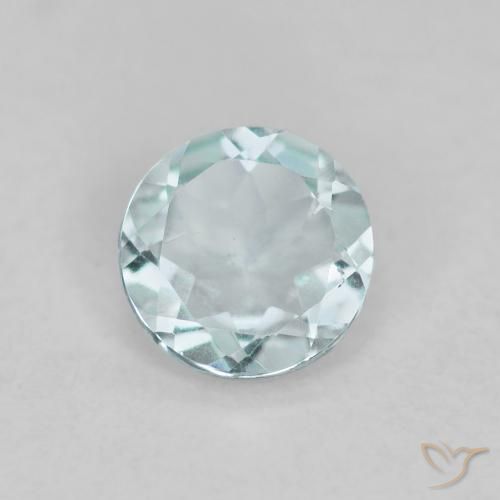 0.36ct Naturale Azzurro acqua chiaro Acquamarina, Rotondo, VS