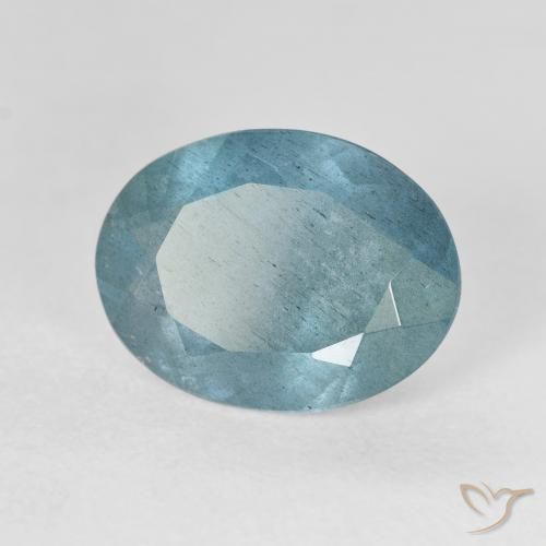 5.00ct Naturale Light Bluish Turquoise Acquamarina, Ovale, VS-SI