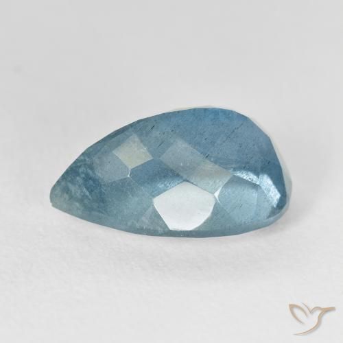 Acquamarina Verde bluastro naturale da 6.37 ct, Forma a pera, VS-SI