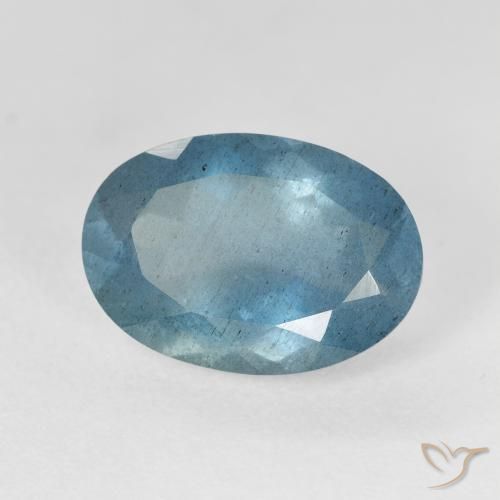 Acquamarina naturale turchese da 5,55 ct, taglio ovale, VS-SI