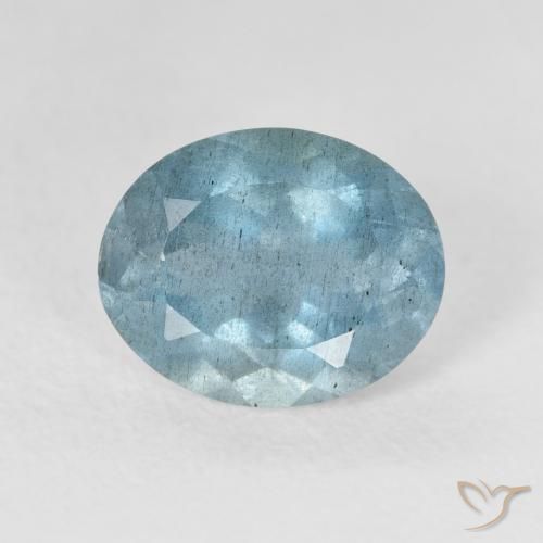 2.51ct Naturale Light Bluish Turquoise Acquamarina, Ovale, VS-SI