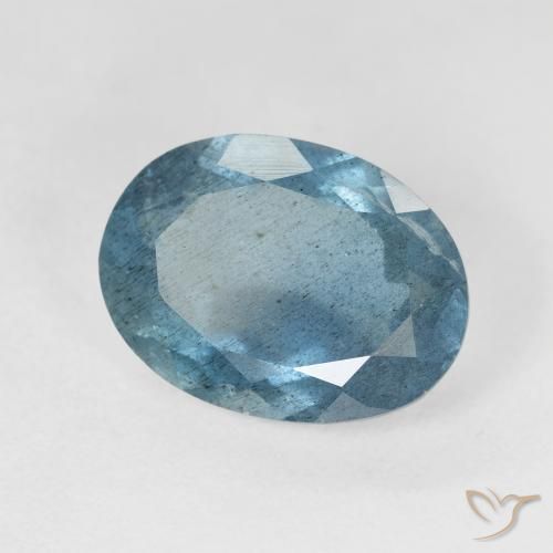 Acquamarina Verde bluastro chiaro naturale da 5.15 ct, Ovale, VS-SI